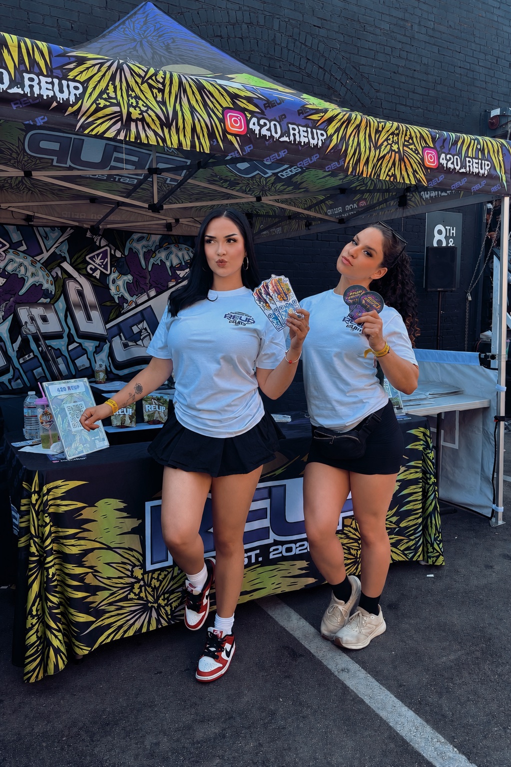 BLV promotional talent at a 420 Reup brand activation