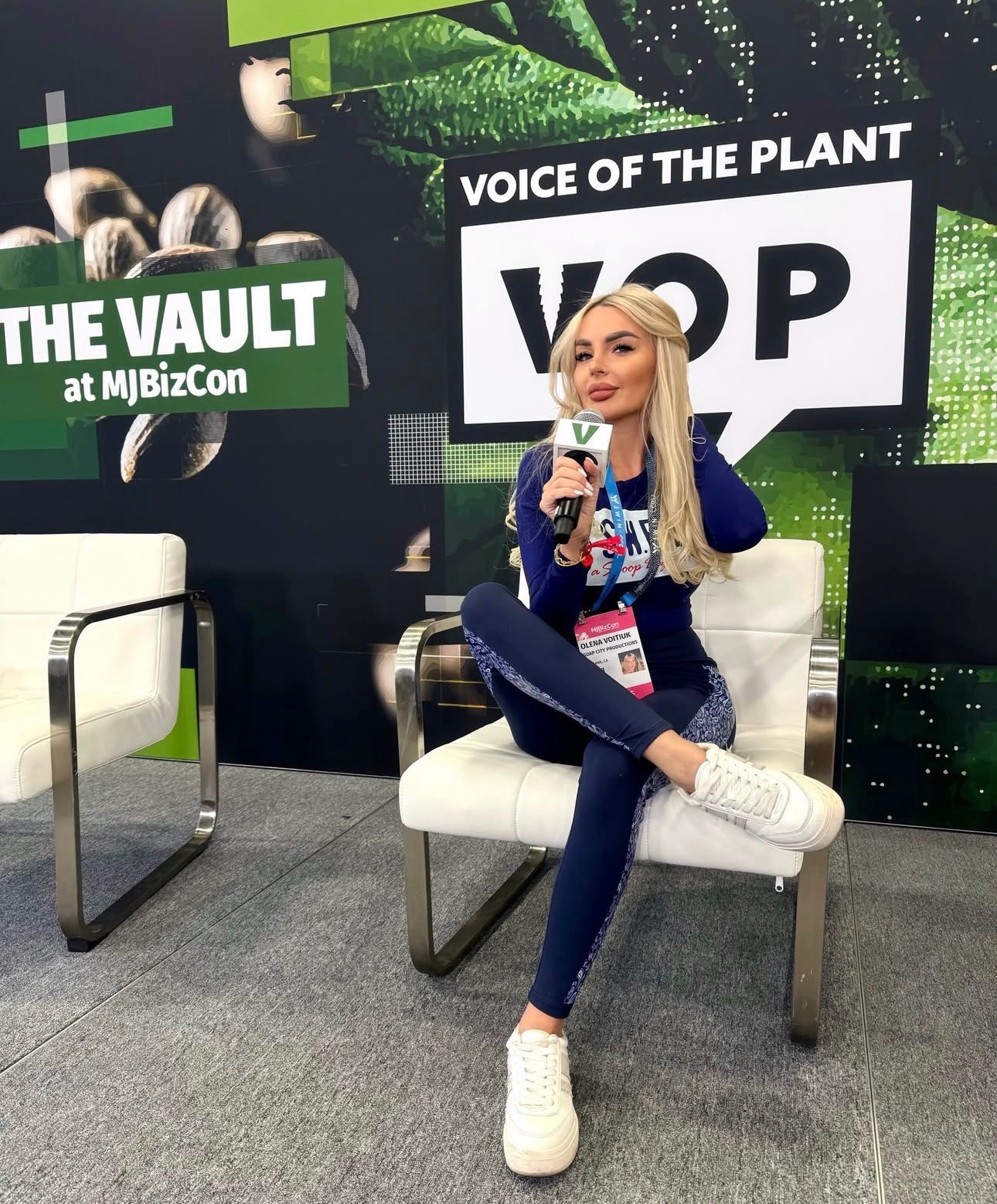 BLV talent reporting from a live brand activation