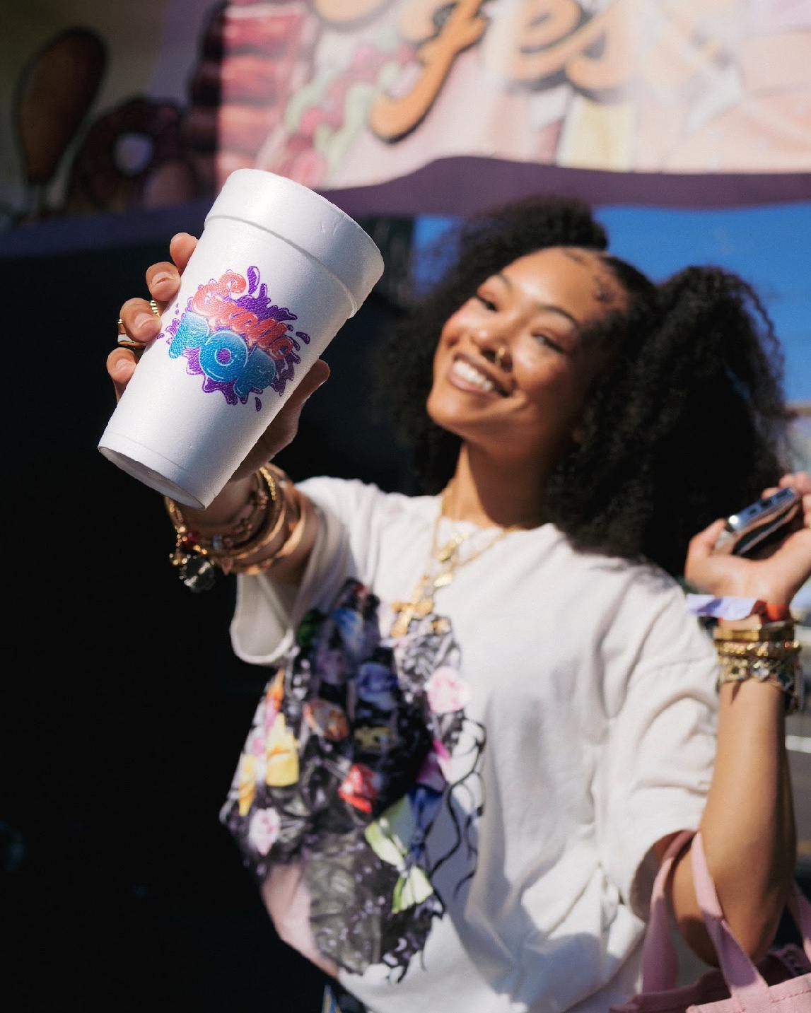 BLV promotional talent presenting a branded product
